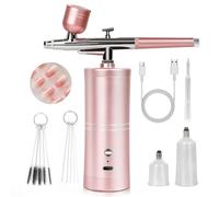 PpAaJK Kit Aérographe Ultra-Stable: Aérographe de Précision 25 PSI pour Ongles, Machine Aérographe Rechargeable à Double Mode avec Buse de 0,3 mm pour Ongles
