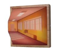 PpAaJK Lampe murale stéréoscopique 3D, lampes décoratives de table de chevet, scène effet 3D, lampes murales DIY changeantes de couleur B
