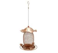 PpAaJK Mangeoire pour oiseaux suspendue avec feuille de cour extérieure Mangeoire pour oiseaux en métal un Écureuil Mangeoire pour oiseaux