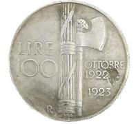 Ppakudc Italie Mussolini Monnaie Ancienne en Argent et Cuivre Blanc Collection de Dollars Étrangers Diamètre 38MM