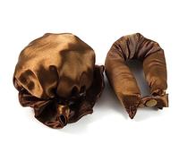 PPcdfre Lot de 2 bigoudis sans chaleur en satin pour cheveux longs Marron