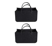 PPcdfre Lot de 2 sacs de rangement en feutre - Grande capacité - Style décontracté - Pour fruits et légumes - Panier de rangement pour jouets, vêtements