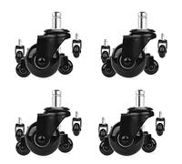 PPcdfre Lot de 20 roulettes de rechange pour chaise de 5,1 cm, roues robustes avec tige enfichable de 1,2 x 2,2 cm, roulement silencieux et lisse