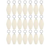 PPcdfre Lot de 24 porte-clés vintage en forme de motel - Pour hôtel - Sublimation en vrac - Beige
