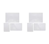 PPcdfre Lot de 6 moules en silicone en forme de carnet A7/A6/A5 - En résine - Transparent