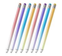 PPcdfre Lot de 8 stylets pour écrans tactiles, stylet capacitif 2 en 1 avec stylet double extrémité haute sensibilité