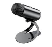 PPcdfre Microphone USB avec suppression du bruit avec lumières colorées RVB pour diffusion en continu de podcasts Microphone filaire de bureau