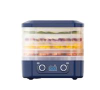 PPcdfre Séchoir Électrique Intelligent à 5 Couches pour Aliments, Séchage à Air Chaud à 360 °, Déshydrateur de Fruits et Légumes pour Viande Séchée de Bœuf Séchée, B Prise UE