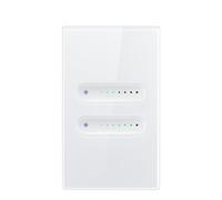 PPcdfre Tuya WiFi Variateur Intelligent 2 Gangs Interrupteur de Lumière Panneau Tactile APP Télécommande Fonctionne avec Alexa Home,A