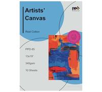 PPD 10 Feuilles x A3+ Toile Canevas Beaux-Arts Imprimable Jet d'Encre, 100% Coton 340g, Papier Photo Texturé pour la Reproduction Fine Art, PPD-85-10