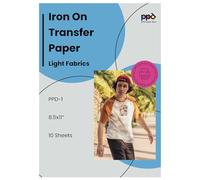 PPD 10 x A4 Papier Transfert Tee-Shirt/Textiles Blancs ou Clairs, Fond Transparent, Personnalisable, Thermocollant, Impression Jet d’Encre PPD-1-10