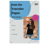 PPD 10 x A4 Papier Transfert Tee-Shirt/Textiles Noirs ou Foncés, Personnalisable, Thermocollant, Impression Jet d’Encre PPD-4-10
