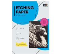 PPD 25 Feuilles x A4 Papier Gravure, Velours Blanc Mat, Fort Grammage 270g pour Impression Giclée Fine Art à Jet d'encre, 25 Feuilles PPD-76-25