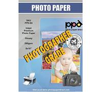 PPD 50 Feuilles 20x25cm Papier Photo SUPER PREMIUM Brillant, Jet d' Encre, 280g, Format 8x10’’ PPD-94-50