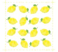 PPD Fashion Lemon Allover Serviettes, 20 pièces, Serviettes de table, Tissue, Jaune / Blanc / Vert clair, 33 x 33 cm, 1331970