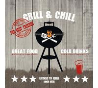 PPD Grill & Chill Wood Servietten, 20 Stück, Tischservietten, Tissue, Bunt, 33 x 33 cm, 1331985