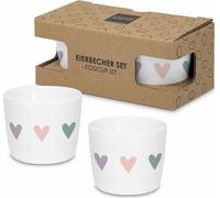 PPD Heart Infusion Egg Cup Set, 2-tlg., Eierbecher, Eierhalter, New Bone China, Weiß, 162402308