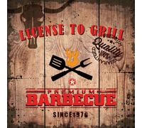 PPD License To Grill Servietten, 20 Stück, Tischservietten, Tissue, Braun / Bunt, 33 x 33 cm, 1331268