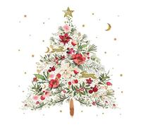 PPD Lot de 20 serviettes de table en papier avec motif d'arbre naturel festif Convient également pour le découpage et la technique des serviettes 33 x 33 cm