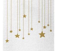 PPD Lot de 20 serviettes de table Motif guirlande d'étoiles de Noël sur fond blanc Idéal pour le découpage et la technique des serviettes 33 x 33 cm