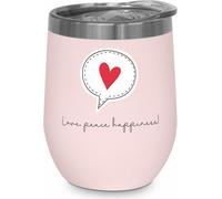 PPD Love,peace,happiness Thermo Mug, Thermobecher, Coffee To Go, Isobecher, Iso Becher, 350 ml, 580502072