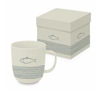 PPD Pure Fish off white Matte Mug, in Geschenkbox, Henkelbecher, Kaffeebecher, Becher, Tasse, New Bone China, 400 ml, 161402317