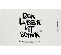 PPD Schönes Leben D@H Tray, Frühstücksbrettchen, Brettchen, Frühstück, Resopal, Weiß / Schwarz, 14.3 x 23.3 cm, 661344