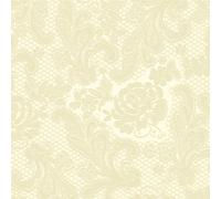 PPD serviette de table dentelle embossée ivoire 33x33