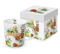 ppd Tasse à café, motif de jardinage avec boîte cadeau, tasse de parterres de fleurs, coffret cadeau, jardin