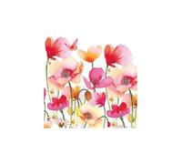 PPD TOVAGLIOLI 16,5x16,5 CM AQUARELL POPPIES/DAISIES 20 PEZZI DECORO TAVOLA