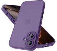 Ppdaz-Coque Mate Pour Iphone 16 (6,1 Pouces), Protection Antichoc Militaire, Dos Mat Anti-Traces De Doigts, Protection Renforcée De L'appareil Photo (Violet Foncé)