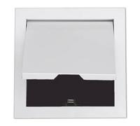 PpeiliL Panneau d'accès for cloison sèche Blanc, 1 pièce, for plafonds - Porte d'accès en métal Durable avec Verrouillage magnétique - for Une Installation Facile(15x35cm)