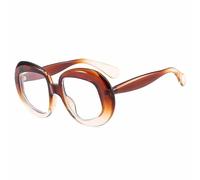 PPFVVTV Lunettes de soleil ovales surdimensionnées vintage unisexes à grande monture, tendance, pour l'extérieur, l'été, les voyages, UV400 (marron transparent)