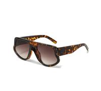 PPFVVTV Lunettes de soleil rectangulaires tendance pour femmes, monture vintage à petite monture, noires (léopard)