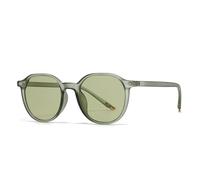PPFVVTV Lunettes de soleil rondes à la mode populaire pour femmes, rivets vintage, punk, hommes, nuances bleues et vertes, UV400, lunettes de soleil dégradées, vert vert, taille unique
