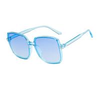 PPFVVTV Lunettes de soleil tendance surdimensionnées pour femmes, style rétro, mode, luxe, tout-assorti, lunettes de soleil pour femmes, nuances d'extérieur, bleu, bleu, taille unique