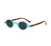 PPFVVTV Petites lunettes de soleil ovales vintage pour femme Lunettes de soleil à la mode avec monture, vert léopard gris, Taille unique