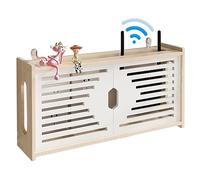 PPGE HOME Boîte de Rangement Murale pour Routeur WiFi, Etagere Murale pour Cable, Étagere Mural Flottante pour TV, étagère Murale de Rangement pour Gestion des Câbles pour Décoration Murale