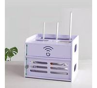 PPGE Home Box Internet,BoîTes De Rangement De Routeur WiFi, TV DéCodeur BoîTe De Rangement Murale, Rack De Stockage De Décodeur De TéLécommande Multicouche De Bureau (Size:24×19×19cm)