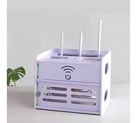 PPGE Home Box Internet,BoîTes De Rangement De Routeur WiFi, TV DéCodeur BoîTe De Rangement Murale, Rack De Stockage De Décodeur De TéLécommande Multicouche De Bureau (Size:24×19×25.5cm)