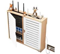 PPGE Home Rangement Box Internet, Boite de Rangement pour Routeur WiFi, Blanc Cache Box Internet Mural, Etagere Rangement Murale Fixer Ton Box Internet et Cable au Mural pour Décoration D'intérieu