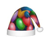 PPHGUT Ballons colorés bleu ciel imprimé chapeau de Noël unisexe chapeau de vacances couvre-chef fête Noël Nouvel An fournitures saisonnières décoration