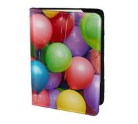 PPHGUT Ballons colorés bleu ciel imprimé hommes femmes passeport documents de voyage stylets légers sécurisé affaires loisirs, Noir , Taille unique