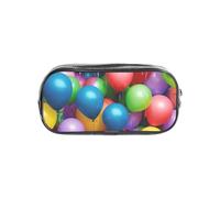 PPHGUT Ballons colorés bleu ciel imprimé transparent organisateur de papeterie pour école, voyage, bureau, travail, fournitures de sport