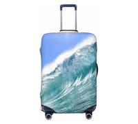 PPHGUT Big Ocean Wave Housse de protection élastique universelle pour valises Motif vagues HD, Noir , M, Bagage à main