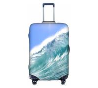 PPHGUT Big Ocean Wave Housse de protection universelle imperméable et légère pour valise de voyage Motif vague HD, blanc, M, Organiseur de sac