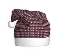 PPHGUT Bonnet de Noël avec microphone imprimé note de musique pour adulte pour le Nouvel An, fêtes festives, couvre-chefs saisonniers, bonnet de Père Noël