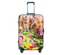 PPHGUT Candy Land Housse de protection universelle pour valise de voyage élastique imperméable et légère, blanc, XL, Organiseur de sac