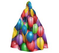 PPHGUT Cape à capuche unisexe avec ballons colorés et imprimé ciel bleu