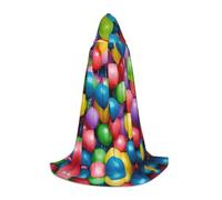PPHGUT Cape à capuche unisexe avec ballons colorés et imprimé ciel bleu